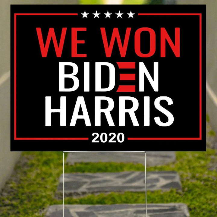 Biden Harris 2020 Yard Sign We Won Biden Harris Faith Over Fear Sign President Elect Joe Biden