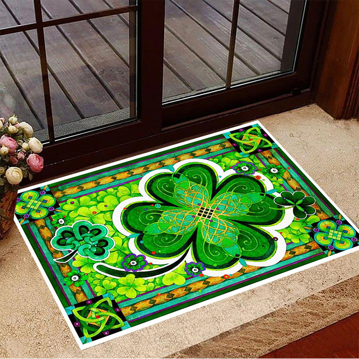 St Patrick's Day Doormat Shamrock Lucky Charm St Patrick's Front Door Mat Outdoor Decoration