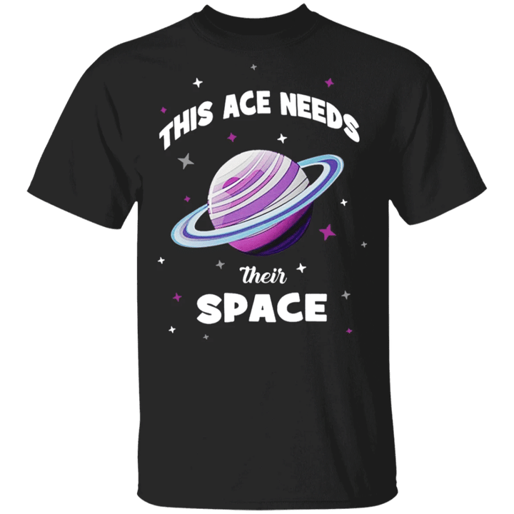 Asexual Shirt This Ace Needs Their Space T-shirt International Asexuality Day LGBT Ace Flag