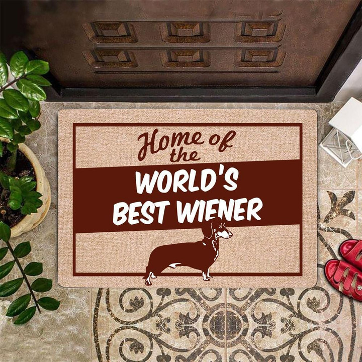 Dachshund Home Of The World's Best Wiener Doormat Dachshund Gifts For Her - Pfyshop.com