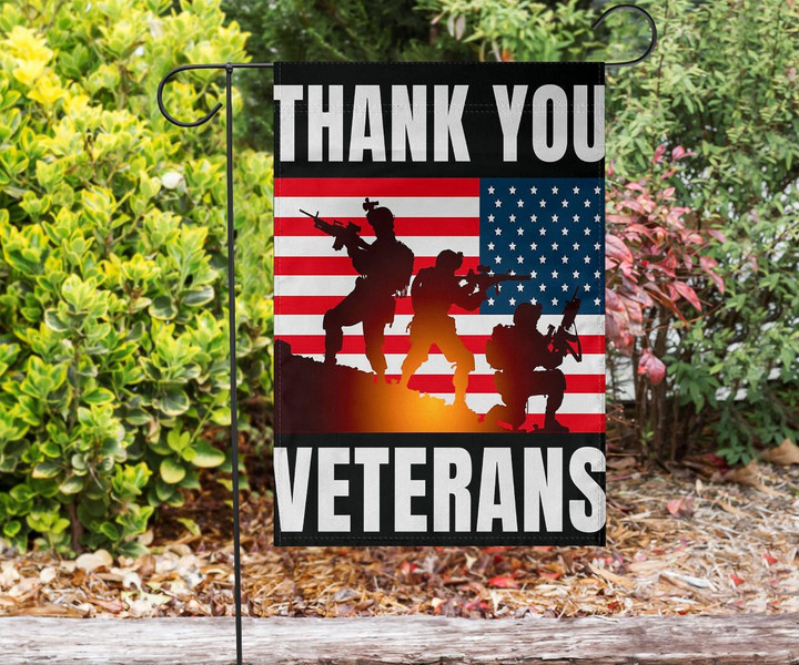 Thank You Veterans Flag Honor Veteran American Flag 4Th Of July Independence Gift For Vets