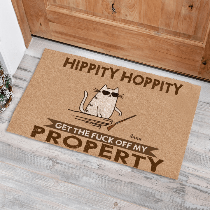 Hippity Hoppity Get The Fuck Off My Property Doormat Funny Welcome Door Mat New House Gifts