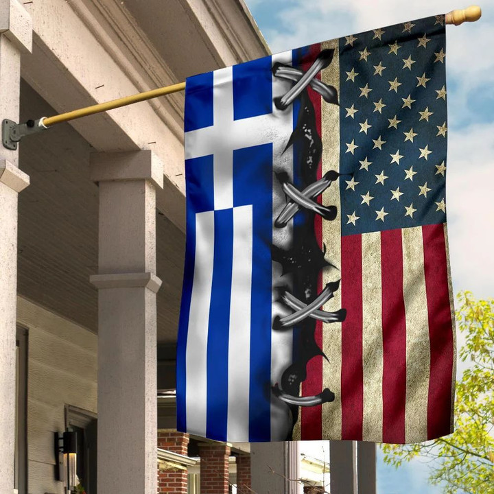 Greek Flag And USA Flag American Greece Greek Flag For Sale