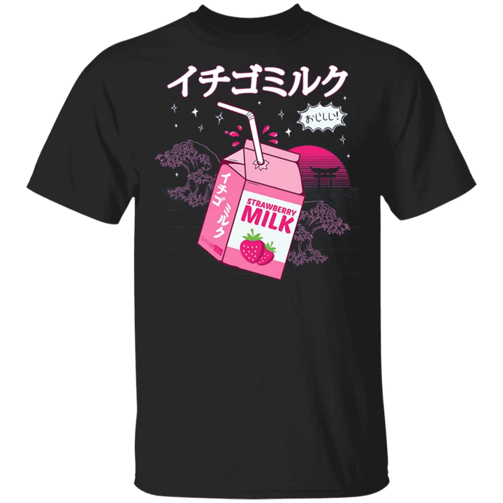 Pink Strawberry Milk Shirt Japanese Strawberry Milk T-Shirt. - Pfyshop.com