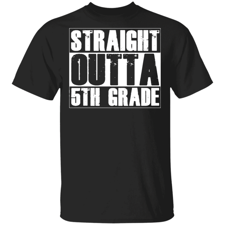 Straight Outta 5th Grade Graduation Shirt Gifts For 5th Grade Graduation