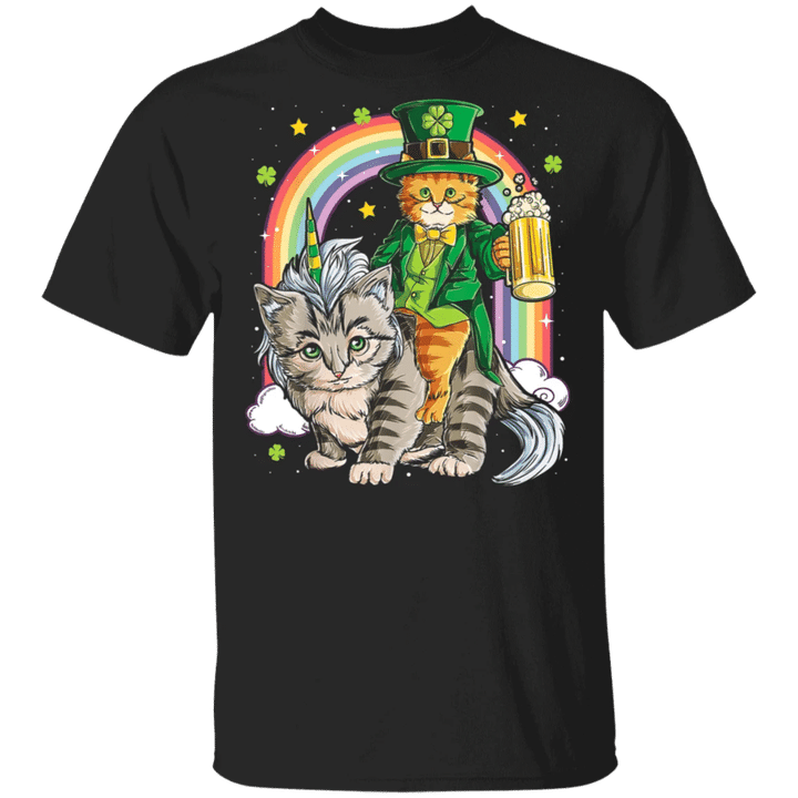 Cute St Patricks Day Shirt Cat Irish St Patty's Day Women's Apparel Gift