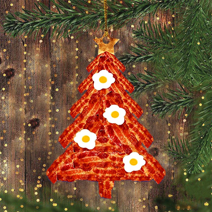 Bacon Christmas Ornament Humor Bacon Egg Christmas Tree Ornament Funny Gift For Food Lover