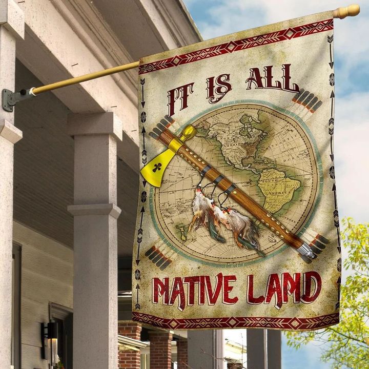 It Is All Native Land Flag Native American Pride Flag
