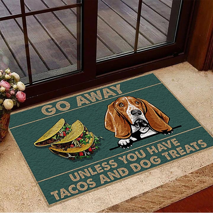 Dachshund Go Away Unless You Have Tacos Doormat Funny Doormat Sayings Welcome Mat