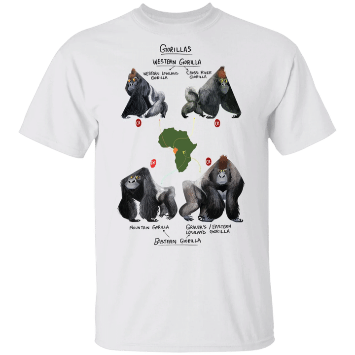 Dian Fossy Gorilla Fund T Shirt Apes Together Strong Shirt African Gorillas T Shirt - Pfyshop.com