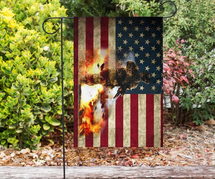 Soldiers American Flag Vintage Old Retro Patriotic Home Decor Gift For Military Army Men