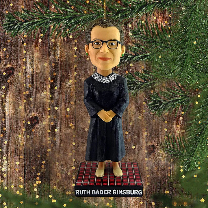 Ruth Bader Ginsburg Christmas Ornament RBG Ornament Glass Christmas Tree Decorations Idea 2020