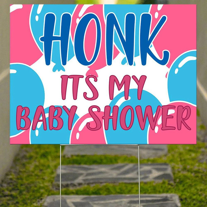 Baby Shower Yard Sign Honk It's My Baby Shower Lawn Sign Outdoor Decor