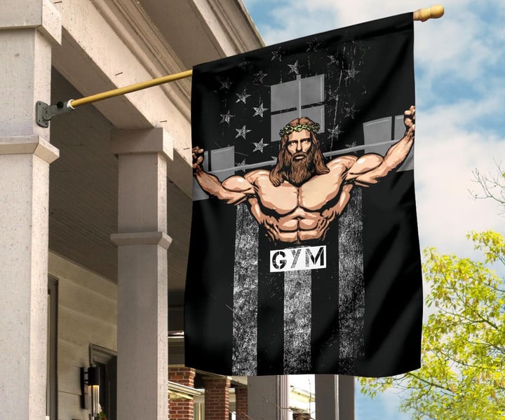 The Christ Of Gym Flag Garage Gym Flag For Home Gym Indoor Decor