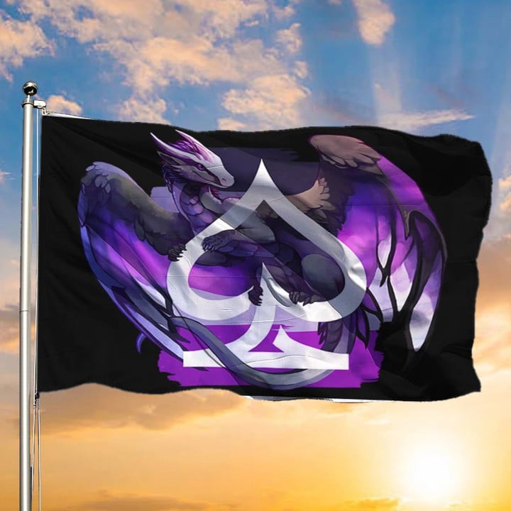 Asexual Flag Dragon Ace Flag LGBT Merch Hanging Decor Asexual Pride Flag