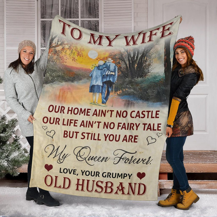 To My Wife Love Your Husband Fleece Blanket Unique Romantic Anniversary Gift For Wife