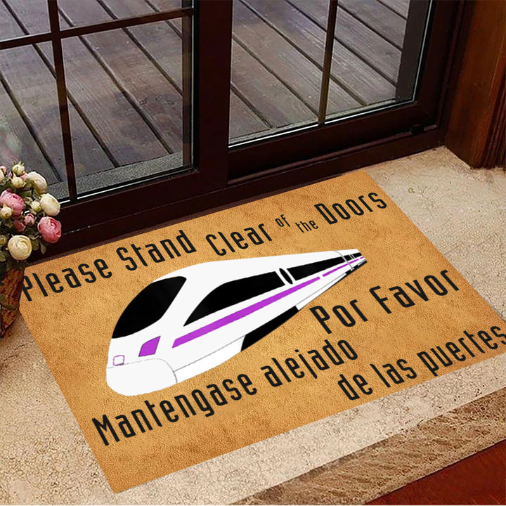 Please Stand Clear Of The Doors Doormat Funny Outdoor Doormat Porch Mat