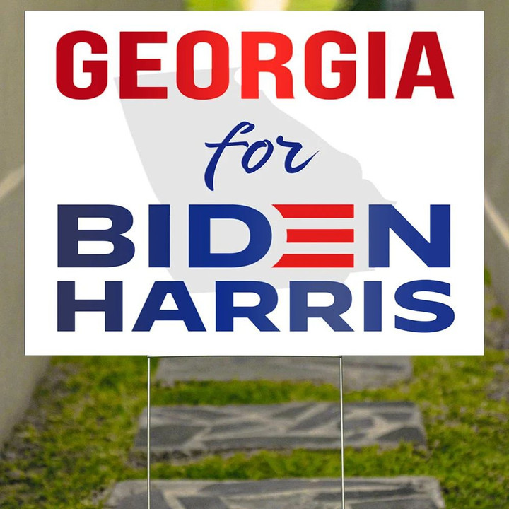 Georgia For Biden Harris Yard Sign Presidential Campaign For Biden Supporters Biden Merch