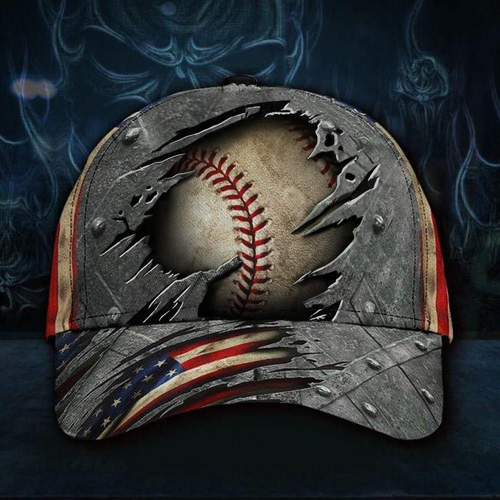 Baseball Sport Hat 3D Vintage Old Retro American Flag Cap Gift For Baseball Lover Player - Pfyshop.com