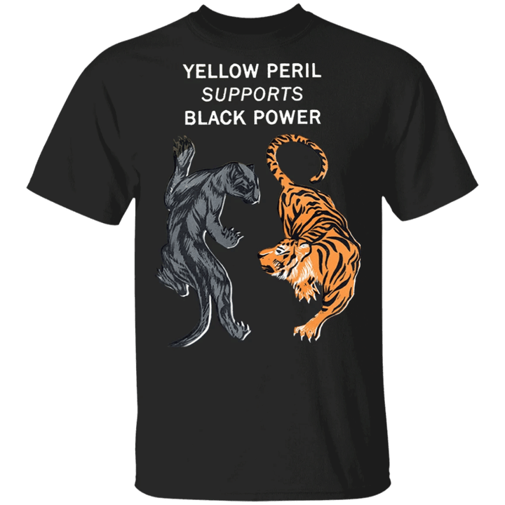 Yellow Peril Support Black Power Shirt Asian For Black Lives Stop AAPI Hate T-shirt - Pfyshop.com