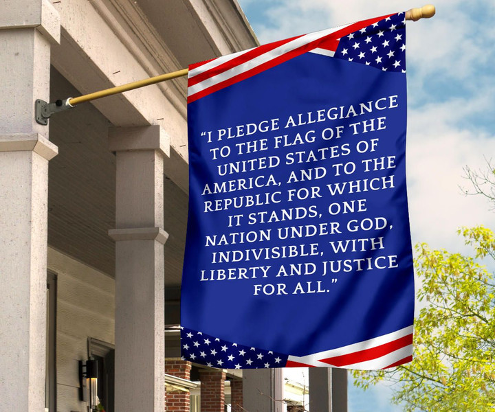 I Pledge Allegiance To The Flag Of The United States Of America Flag Patriotic Banner Hanging