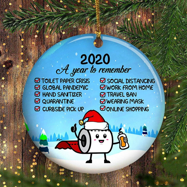 2020 Ornament Funny A Year To Remember Best Christmas Ornament 2020 Pandemic - Pfyshop.com
