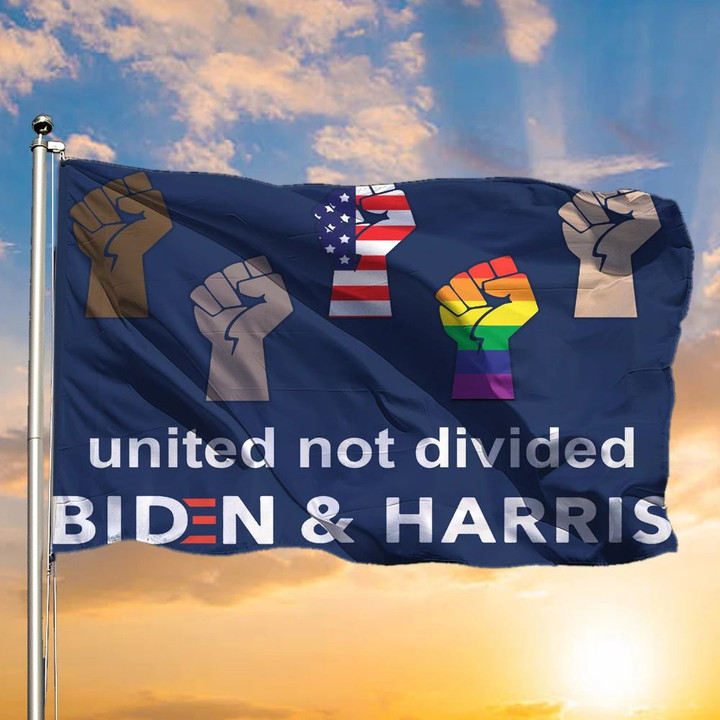 United Not Divided Biden And Harris Flag Patriotic LGBT Voters Biden Political Lawn Flags
