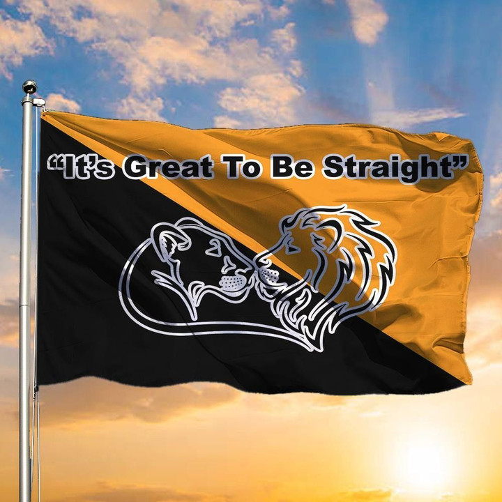 Superstraight Flag Super Straight Flag Black And Orange Gifr For Home Decor - Pfyshop.com
