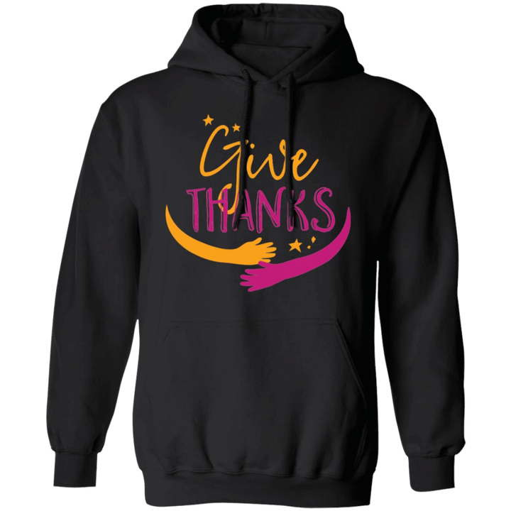 Give Thanks Hoodie Thanksgiving Fall Gift Idea For Grandparents