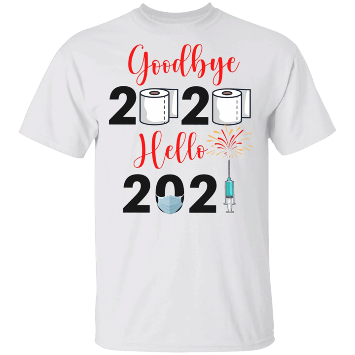 New Year T-Shirt Design 2021 Goodbye 2020 Hello 2021 Funny Shirt Gift For Friends