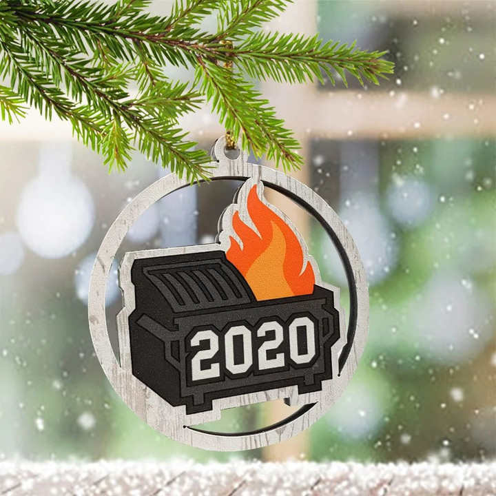 Dumpster Fire Christmas Ornament 2020 Dumpster Fire Ornament For Hanging Ornament Tree