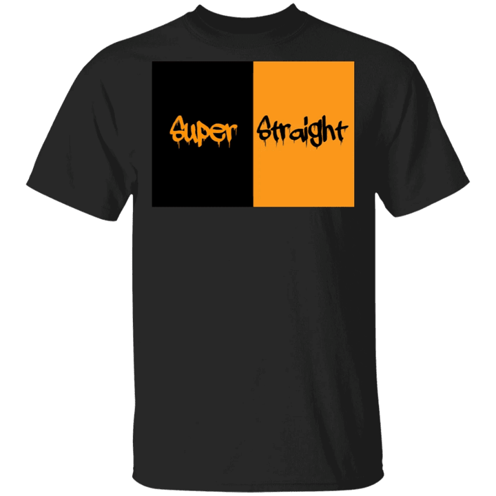 Super Straight Movement Shirt Black And Orange Flag T-Shirt For Men Women - Pfyshop.com