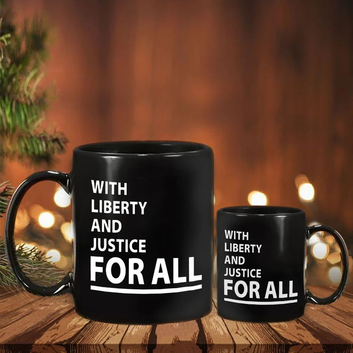 With Liberty And Justice For All Mug NBA Justice For Daunte Wright Black Live Matter Merch