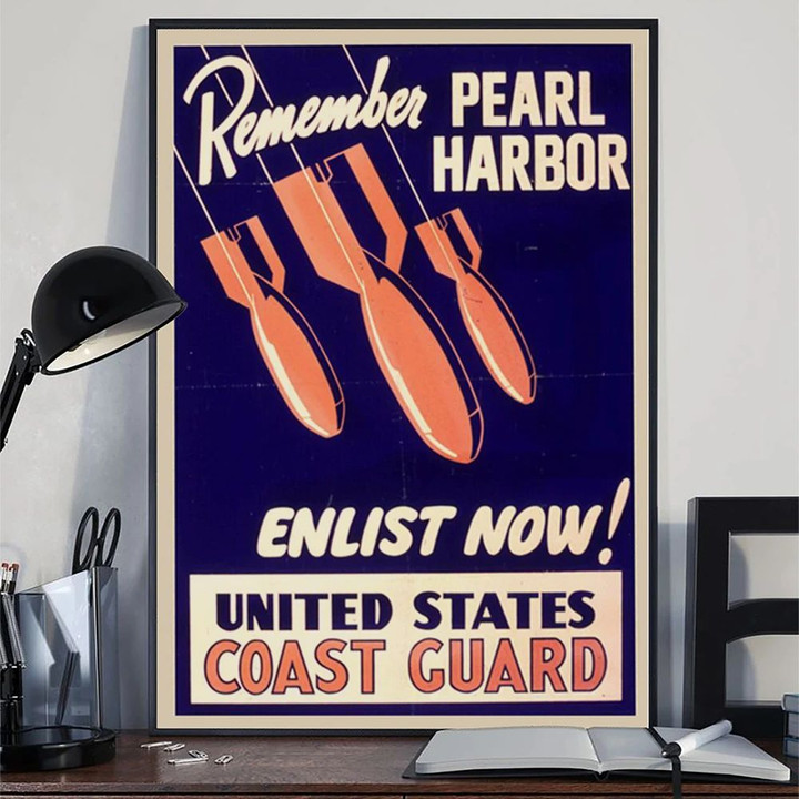 Remember Pearl Harbor Poster Wall Art Home Decor Poster Housewarming Gift Idea