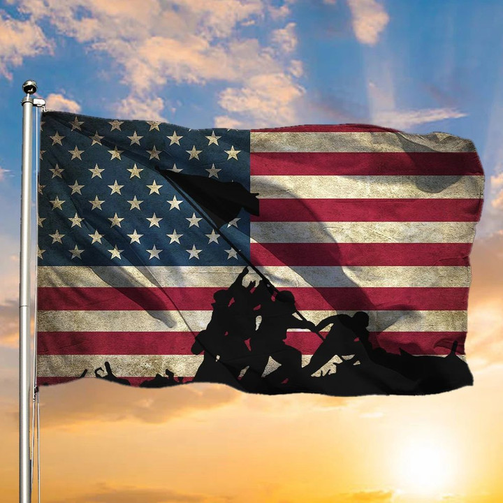 Iwo Jima Flag United States Flag Raised On Iwo Jima Honor Marine Corps War Patriotic Veteran