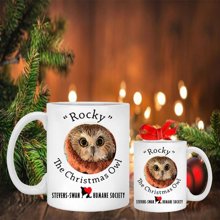Rocky The Christmas Owl Mug Rockefeller Owl 2020 Coffee Mug Christmas Gift For Dad Mom