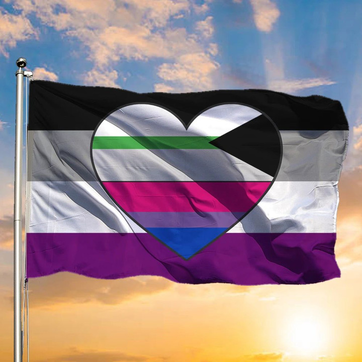 Asexual Flag Bi-Demiromantic International Asexuality Day Ace Flag LGBT Merch