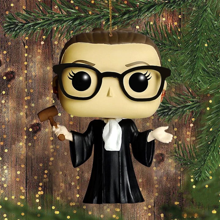 RBG Ornament Ruth Bader Ginsburg Barbie Doll Unique 2021 Ornament For Christmas Tree