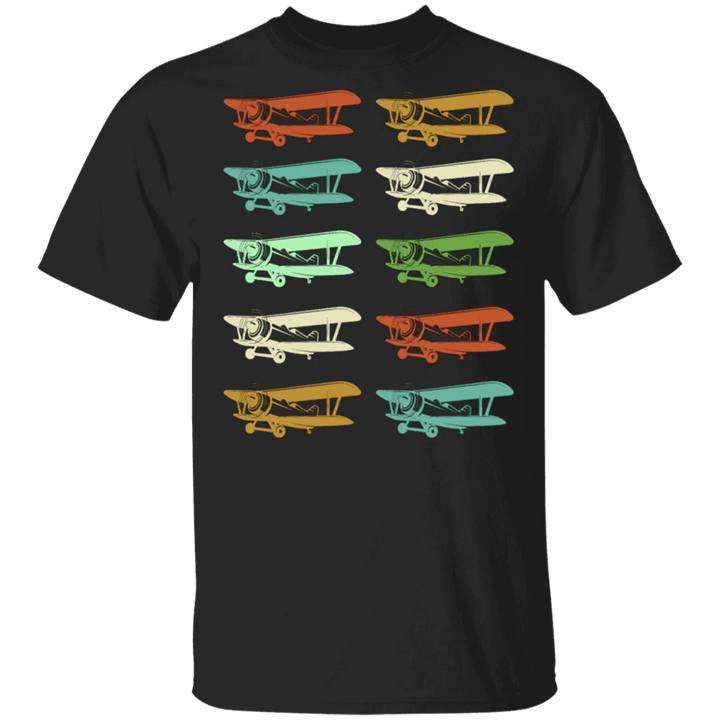 Aviation T-Shirt Retro Shirts Vintage Graphic Tees Men Gift For Pilot