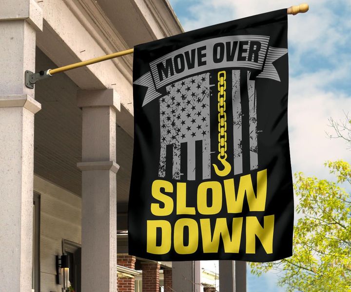 Thin Yellow Line Flag Move Over Slow Down Tow Truck Drivers Flag Gift For Home Decor
