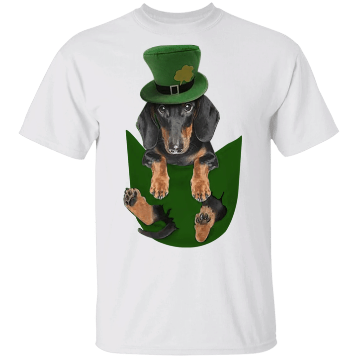 Irish Dachshund In A Pocket T-Shirt Cute St Patricks Day Shirts