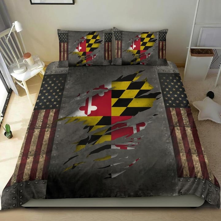 Maryland Bedding Set USA Flag Bed Set Patriotic Gift Idea