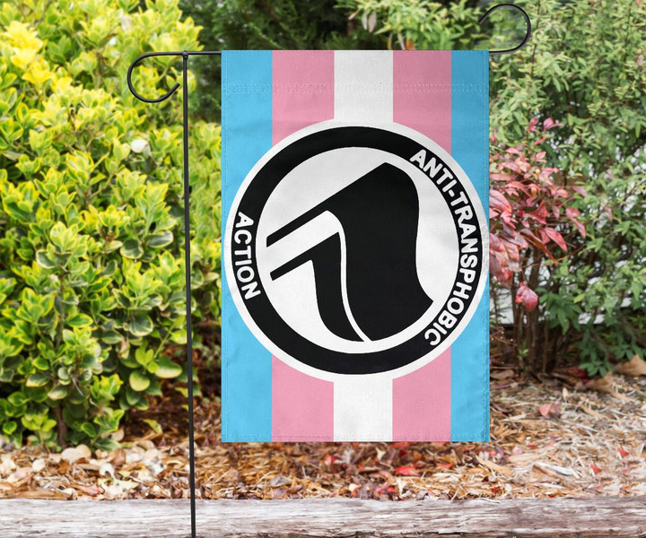 Anti Transphobic Action Flag Anti Homophobia Antifa Pride Transgender Trans Flag LGBT Merch