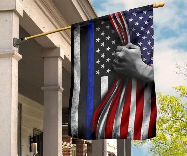 Thin Blue Line Flag Inside American Flag Best Gifts for Police Officers