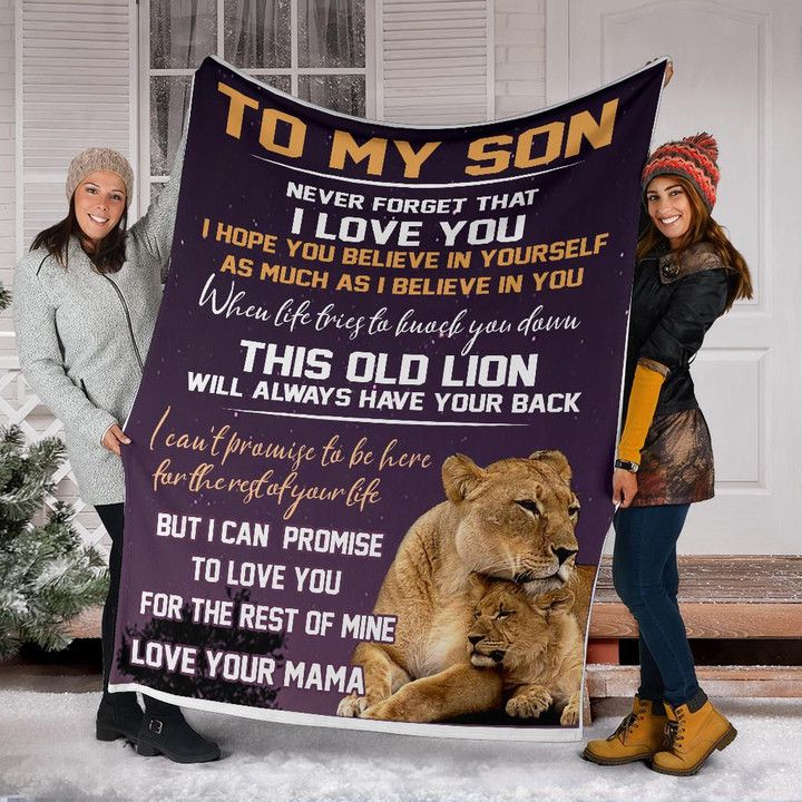 Lions To My Amazing Son Fleece Blanket Gift For Sons From Mothers Blanket For Travelling
