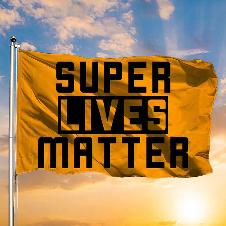 Super Lives Matter Black And Orange Flag Super Strange Movement Flag Pride Month Gift - Pfyshop.com