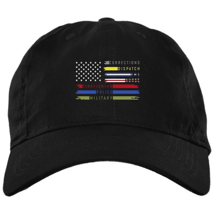 First Responders American Flag Hat Patriotic Flexfit Hat Support Our First Responders Gift - Pfyshop.com