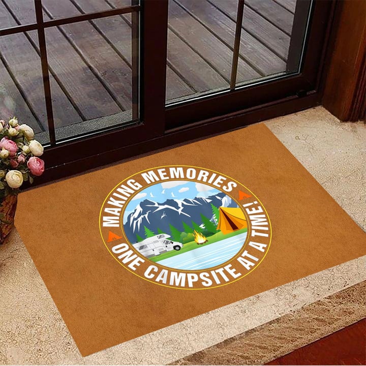 Making Memories One Campsite At A Time Doormat Camper Doormat Indoor Outdoor