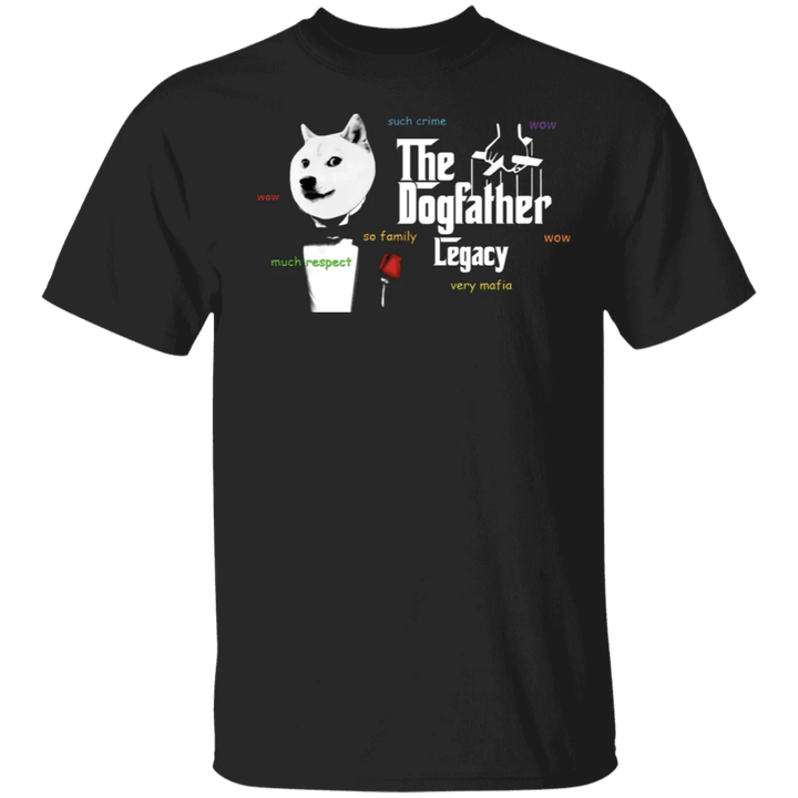 Dogecoin Shirt The Dogfather Legacy Tee Funny Doge Meme Unisex Clothes