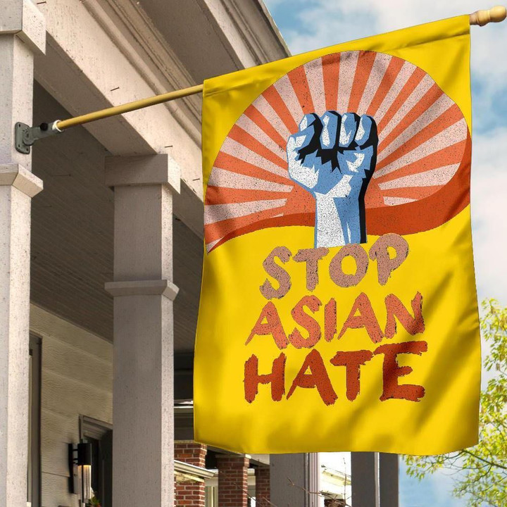 Stop Asian Hate Flag Asian Lives Matter Stop AAPI Hate Hate Is A Virus Asian American Decor - Pfyshop.com